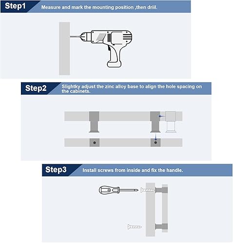 Miniatura 7 de Orger Paquete de 30 tiradores acrílicos para gabinetes de cocina, tiradores de cajones de cocina, tiradores de puerta de armario cromados plateados,