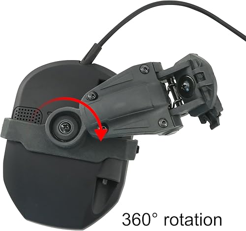 Vista 11 de HEARFALCOM Adaptador de riel ARC para cascos de la serie Fast compatible con orejeras Walker's Razor (Walkers Razor, Walkers Razor Digital) Negro