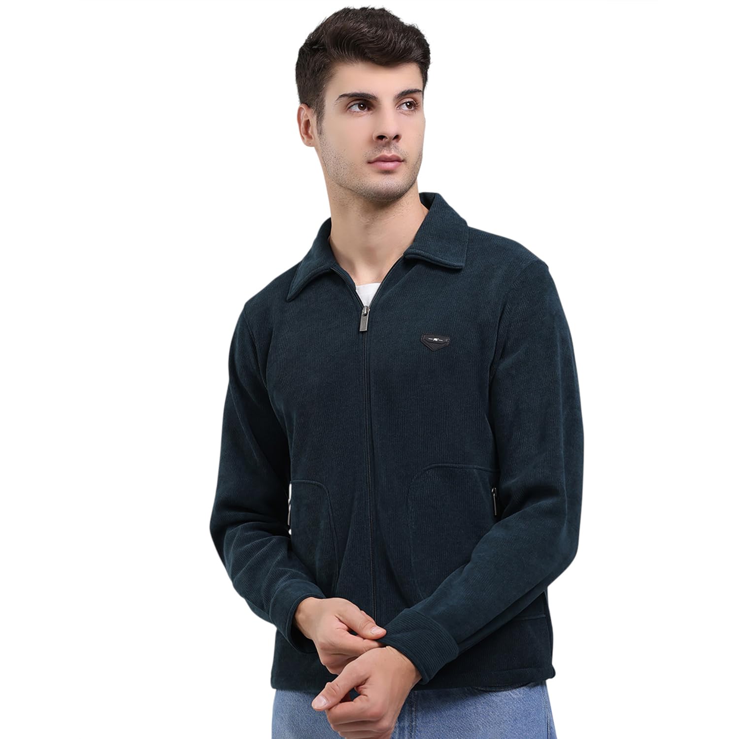 monte carlo Men Regular Fit Self Designed Pattern Collar Neck Zipper Closure Full Sleeve Winter Sweatshirt| Stylish Sweatshirt for Men | Soft Comfortable Casual Winter Wear for Men's (Pack of 1)-picture-38