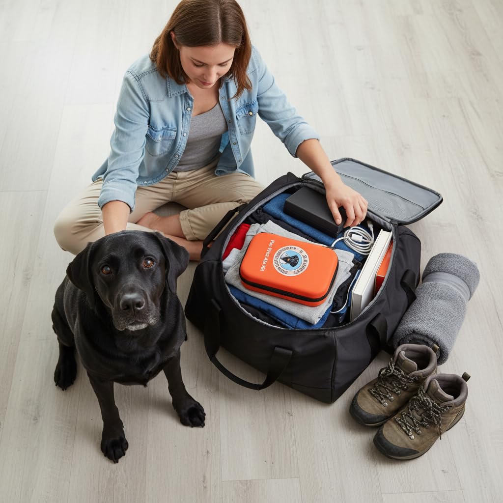 Cada compra ayuda a las mascotas sin hogar, kit de primeros auxilios para mascotas del Dr. Brahmsy, perfecto para viajes de mascotas, se adapta a respaldos y vehículos, cuidado de la salud de