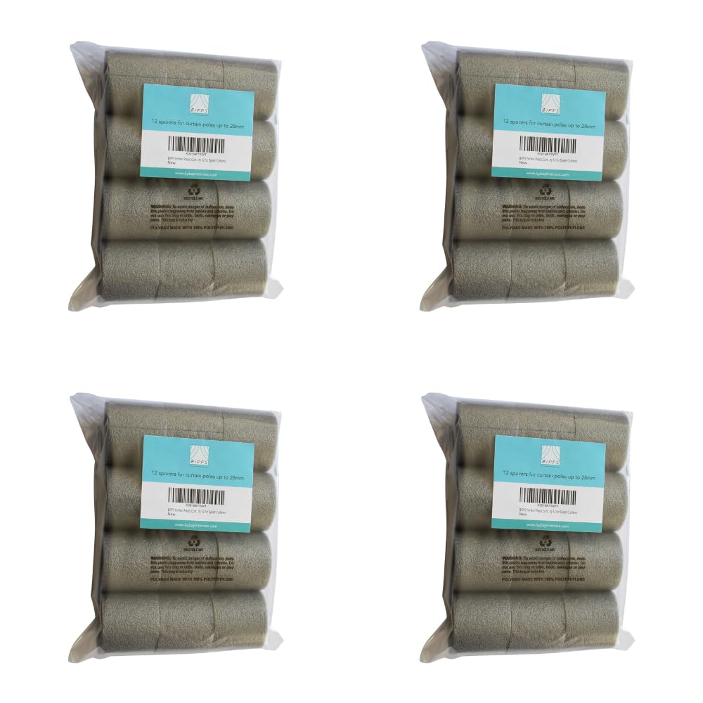 Multi Pack BIPPS Curtain Spacers Perfect Pleats Perfect Curtains in Seconds Easy Install 28mm 35mm Short Long (28mm Short 4 Pack)
