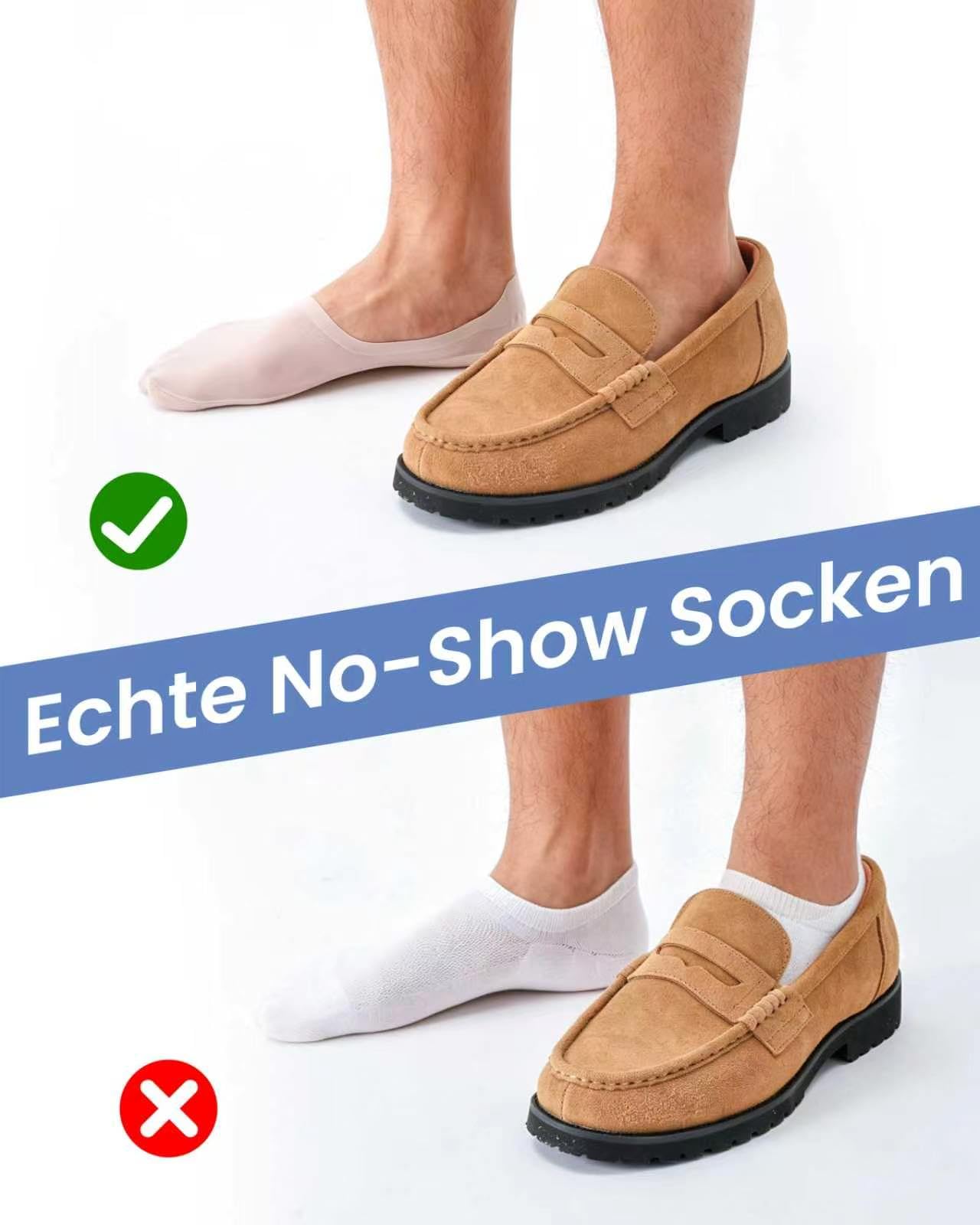 Stopki Męskie Niewidoczne Oddychające, Chłodzące Skarpetki z Podwójnym Antypoślizgowym Silikonem, Cienkie Stopki do Mokasynów Butów Żeglarskich Sneakersów 6 Par