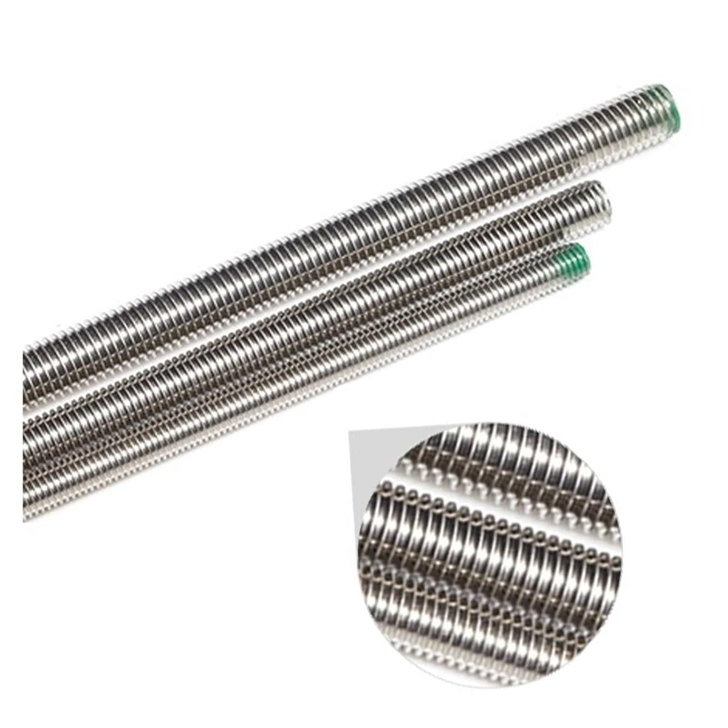 304 Stainless Steel Full Thread Bar Screw Threaded Tooth Strip, Rod M3 M4 M5 M6 M8 M10 M12 M14 M16M18M20 Length 20~500mm(150mm,M14 (1Pcs))