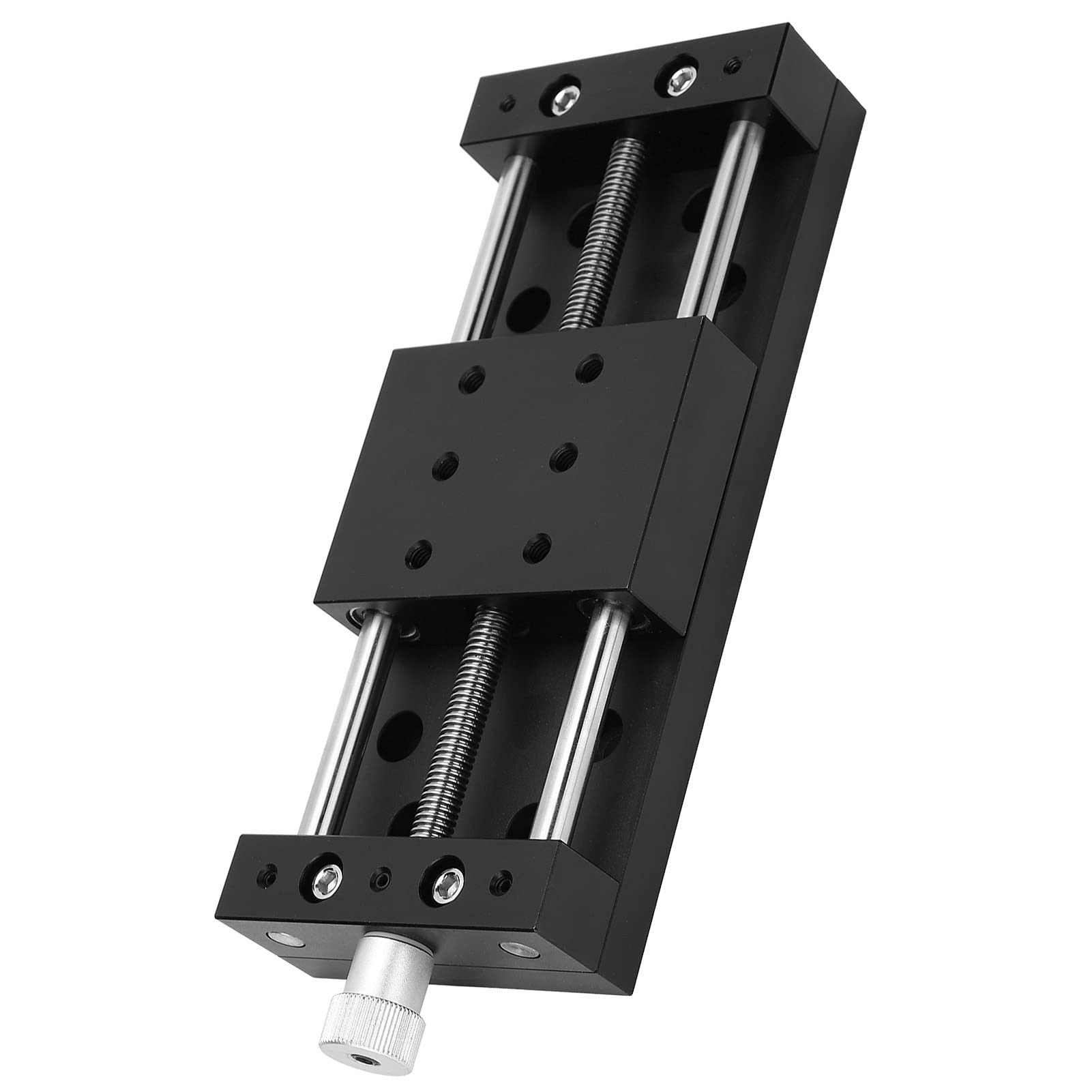 Marhynchus X-Schiebetisch, Manueller Schiebetisch aus Aluminiumlegierung, Feinabstimmungsgetriebeplattform mit 60 X 80 Mm Tisch, ±50 Mm Verfahrweg, 20 Kgf Last für Optische Geräte und Messgeräte