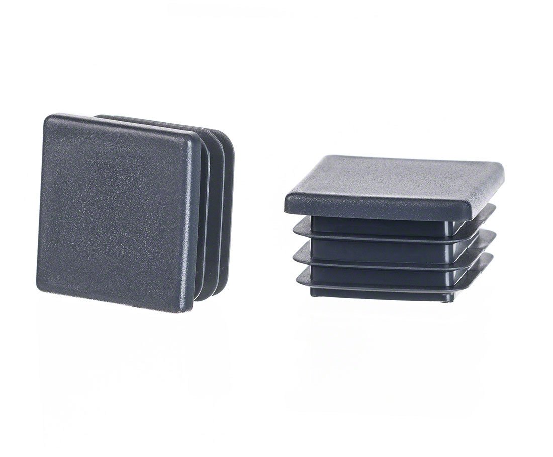 Tappi Terminali Per Tubi Quadrati 120x120 Mm - Confezione Da 5 Pezzi Neri In Plastica Resistente - Foto 3