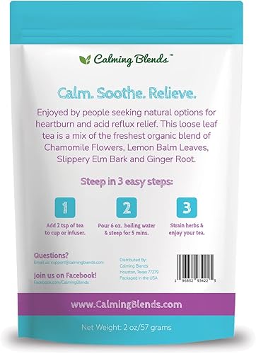 Miniatura 7 de Té de hojas sueltas de reflujo ácido | Reflujo ácido, acidez estomacal e indigestión | Sin cafeína | 36 tazas