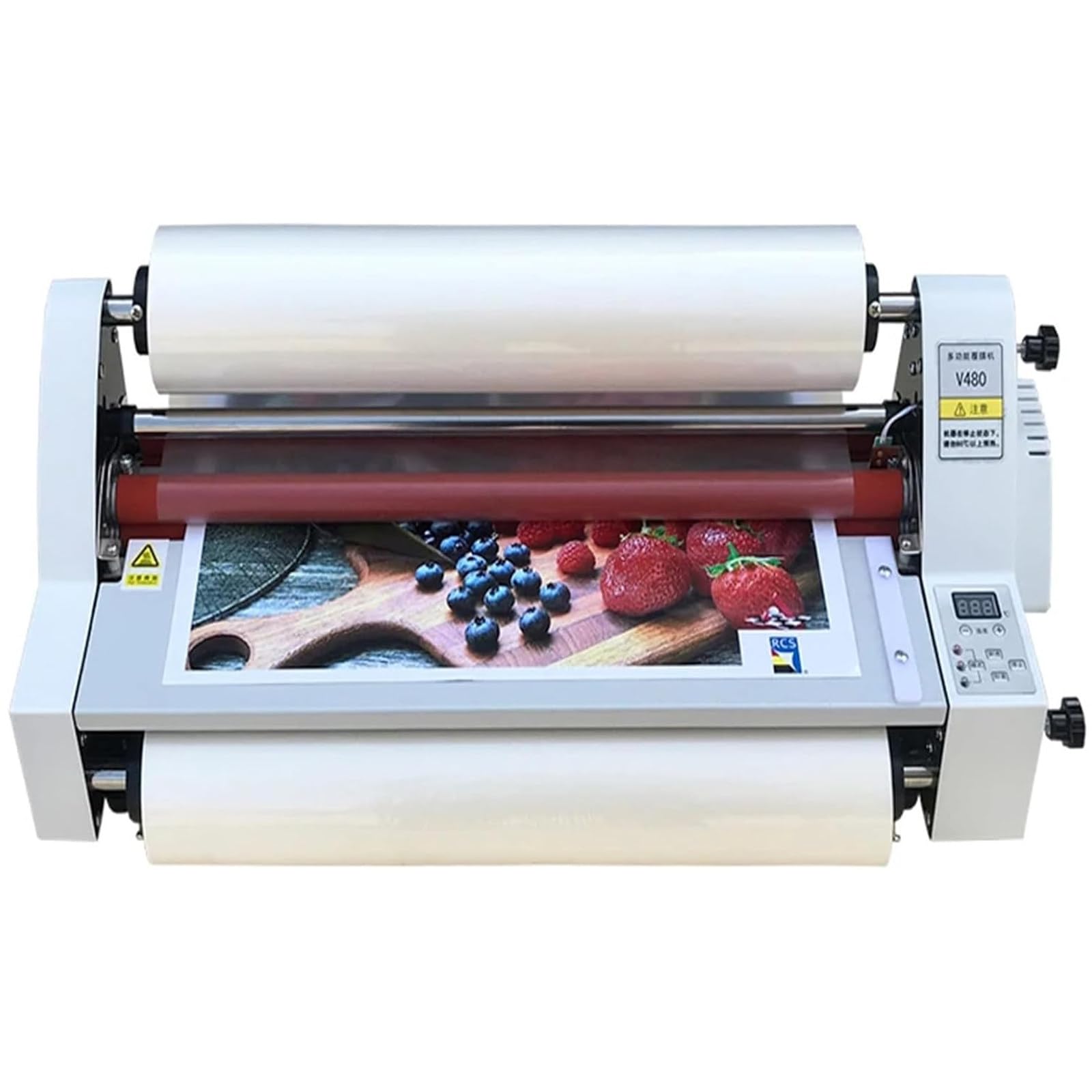 Plastificatrice 350 mm/450 mm 220 V Laminatrice A Caldo E A Freddo Plastificatrice Professionale con Display Digitale Mono E Bifacciale per Uso Commerciale Scolastico 350mm