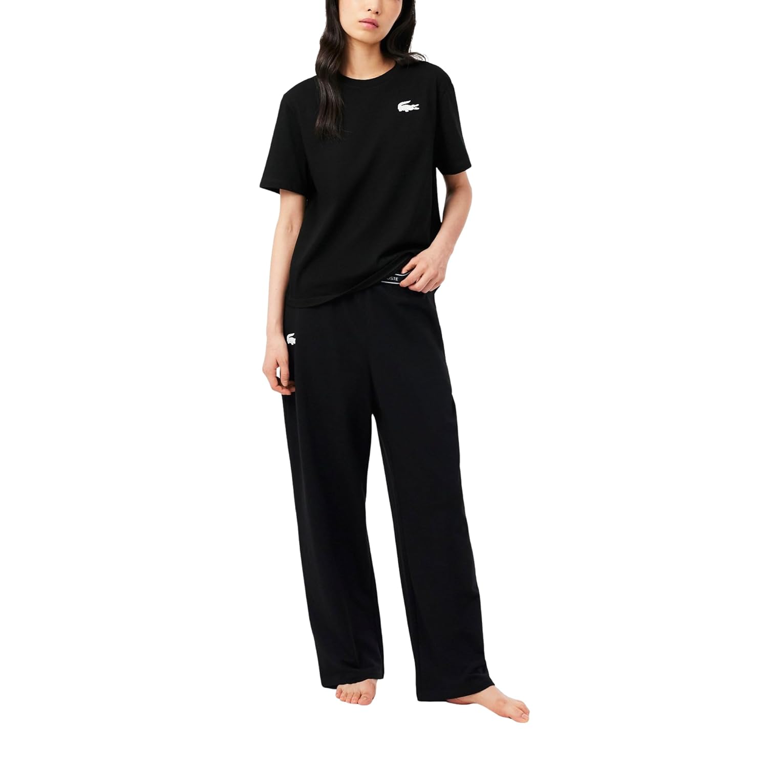 Lacoste Women's Soft Fleece Loungewear Pants, (Amazon Exclusives)