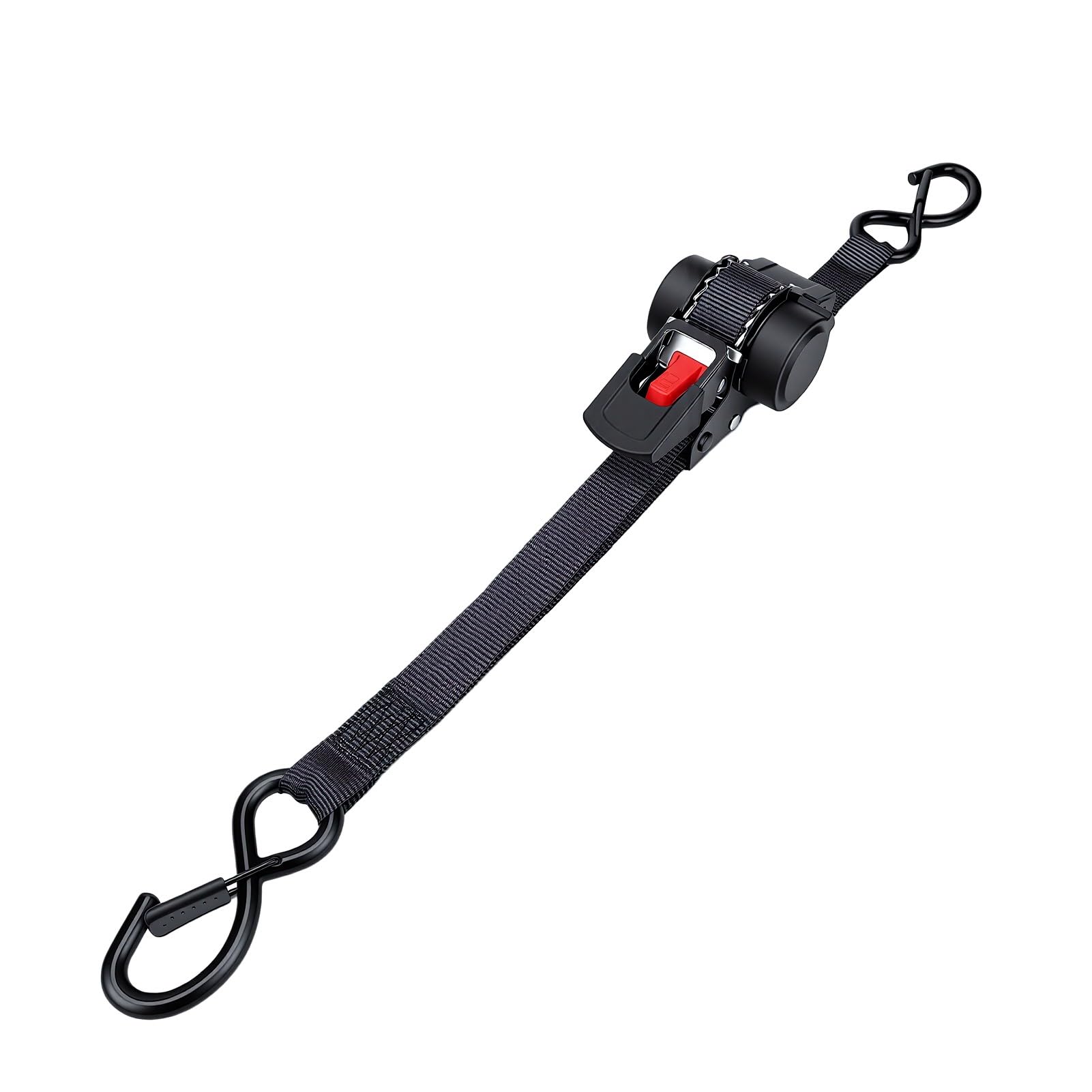 Karlak Cinghie a Cricchetto Retrattili Set di 2 Cinghie di Ancoraggio Autoretrattili per Carichi Pesanti 1 Pollice X 11,5 Piedi Resistenza Alla Rottura 1800 Libbre per il Trasporto Merci su Camion