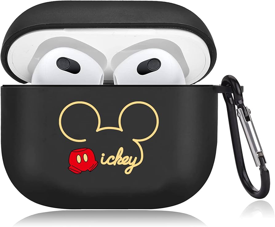 AirPods第3世代本体 箱付き　キャラクターケース付き ディズニーキャラクター／ AirPods(第3世代)対応 シリコンケース