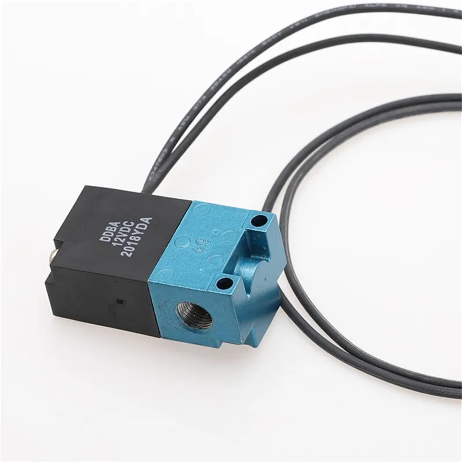 Électrovanne de suralimentation 3 ports DC12V 35A avec raccords 6mm et silencieux bleu