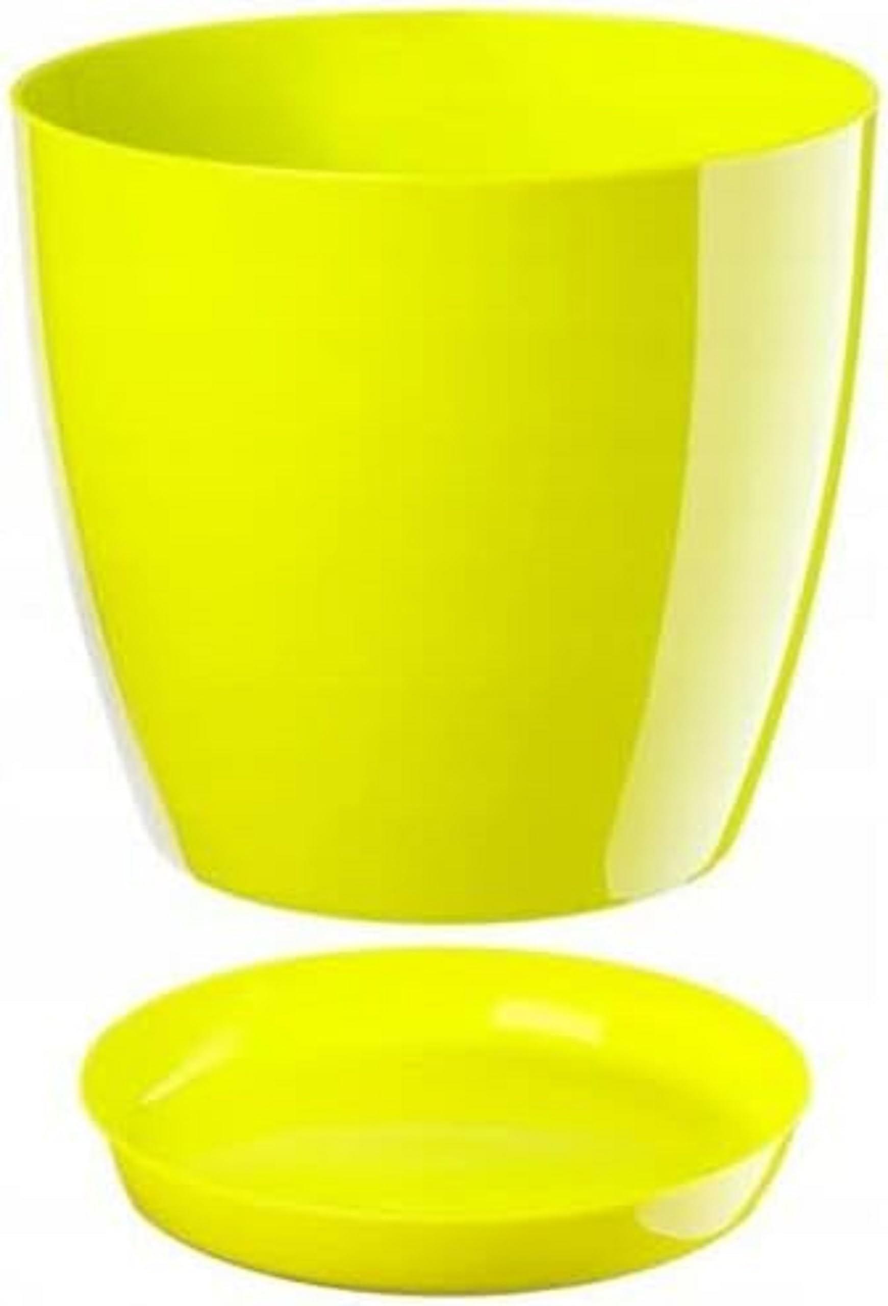 B2C Plant Pot Flower 20 Colours 9 sizes Gloss Plastic Plant Pots Planter Saucer Tray Deco (28 cm/ 11 inch, Purple) — view 10