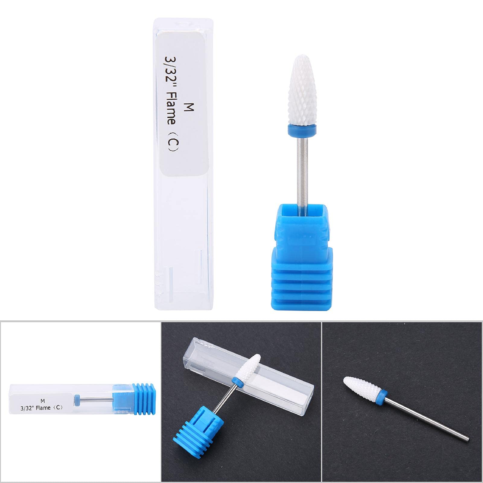 Punte da Trapano per Unghie in Ceramica, Punte da Trapano per Manicure, Pedicure con Sbavature in Ceramica Unghie Spesse, Podologia con Sbavature in Ceramica, Testina Abrasiva per(Testa di mais)