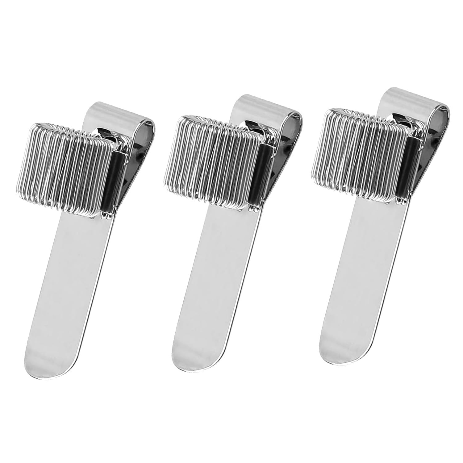 Gaomumu 3Pcs Metal Pen Clip,Single Hole Vertical Pen Holder With Pocket Clip Holder Adjustable Single Spring Loop Pen Holder For Notebooks/Folders