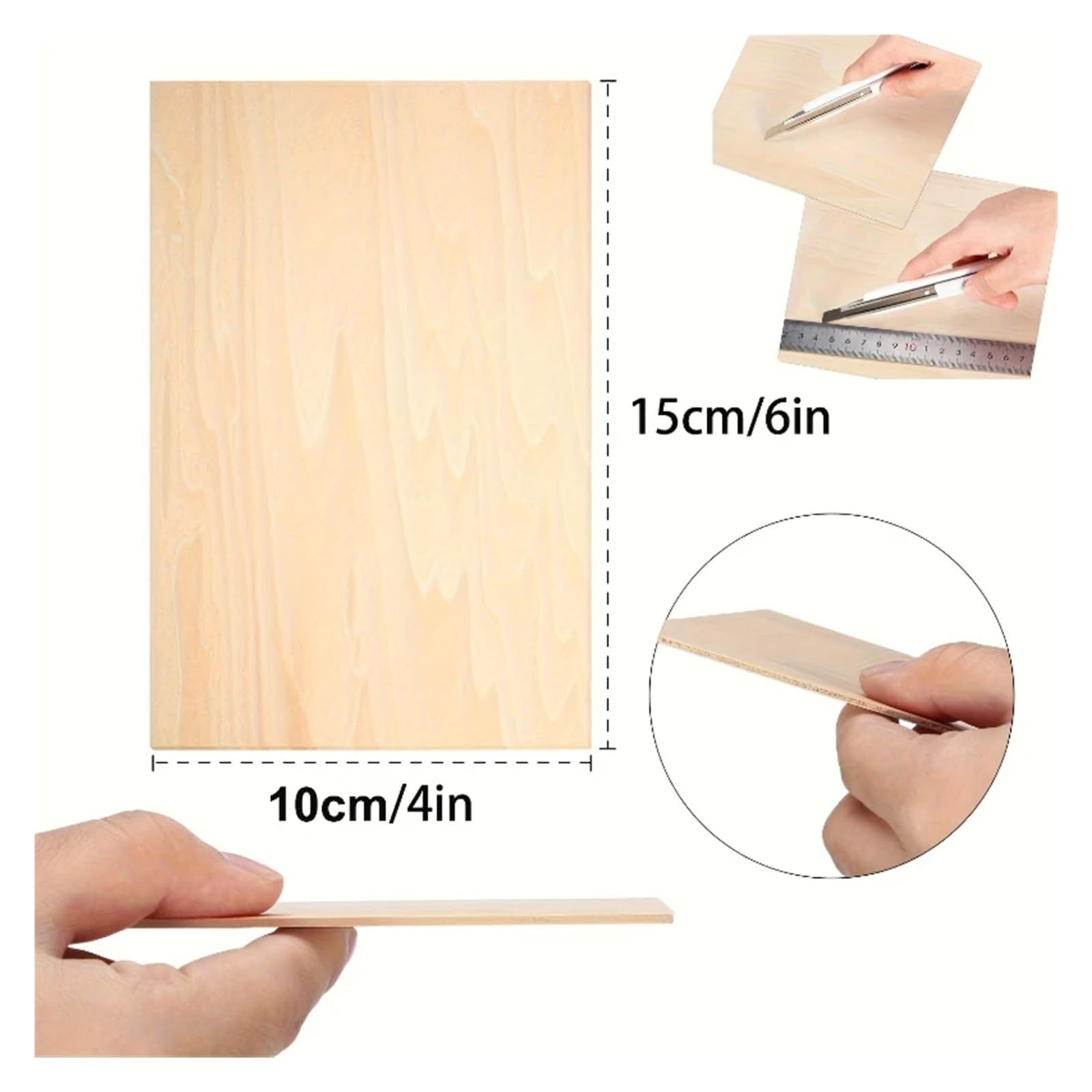 Rzeźba w drewnie, 5/15/25 szt., drewniane, płaskie, DIY, naturalne drewno, brzoza, rysunek, obraz, arkusze drewniane, drewno lipowe, deska rzemieślnicza, niedokończona sklejka, drewniane patyczki (25