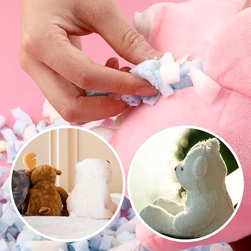 Miniatura 4 de ZXIIXZ Relleno de espuma para puf, relleno de espuma viscoelástica triturada de 10.58 onzas, relleno de espuma triturada para cojines de sofá,