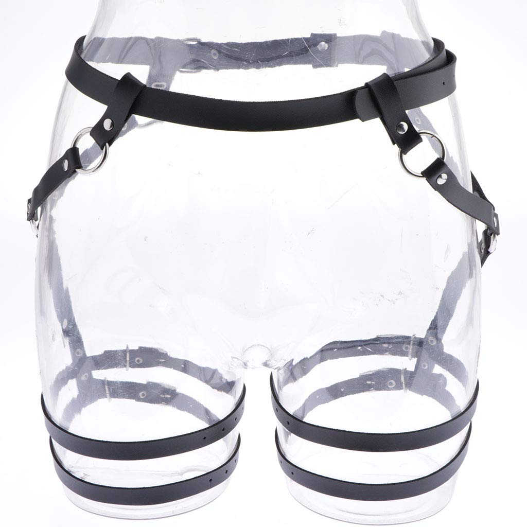 CLUB BOLLYWOOD® Punk Pu Leather Harness Garter Belt Adjustable Waist Leg Cincher Cage Belt '|Clothing, Shoes & Accessories | Womens Clothing | Intimates & Sleep | Garter Belts'|Garter Belts' - Image 2 thumbnail