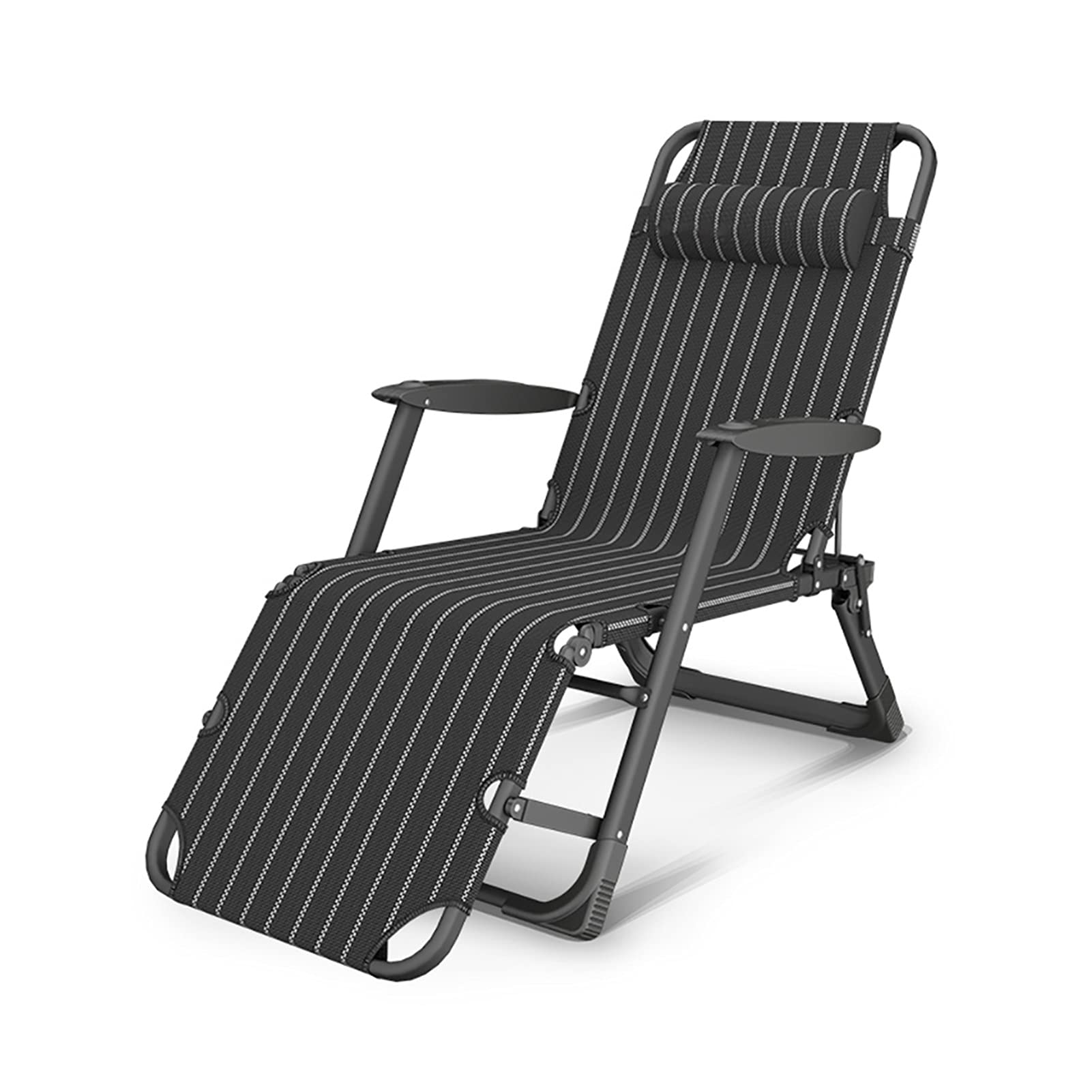 Chaise longue d'extérieur réglable pour jardin avec transat pliable de patio