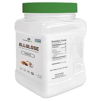 Morning Pep Allulose Sweetener 4 lb Zero Calorie Sugar Alternative, 100% Pure, No Erythritol, Non-GMO Project Verified, Keto Certified, OU Kosher, No Fillers, Ideal for Baking and Beverages