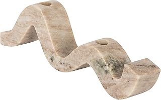 30 Rose Gold Candle Decor Ideas That Feel Modern and Feminine 16 Bloomingville Marble Wave Double Taper Candle Holder, Beige