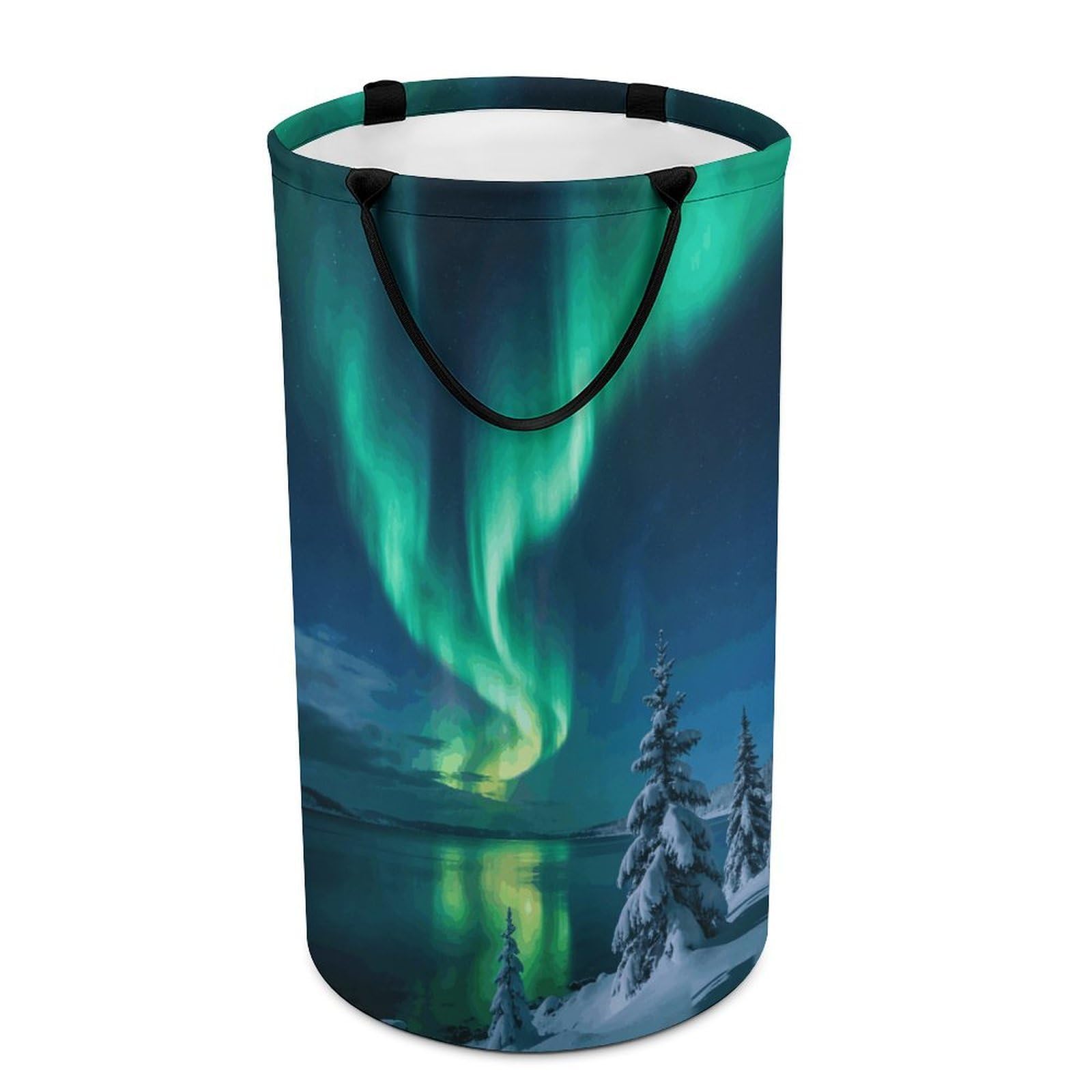 Polar Lights Laundry Hamper Large Capacity Laundry Basket with Handles Waterproof Freestanding Dirty Clothes Basket Collapsible Portable Clothes Hamper for Daily Use