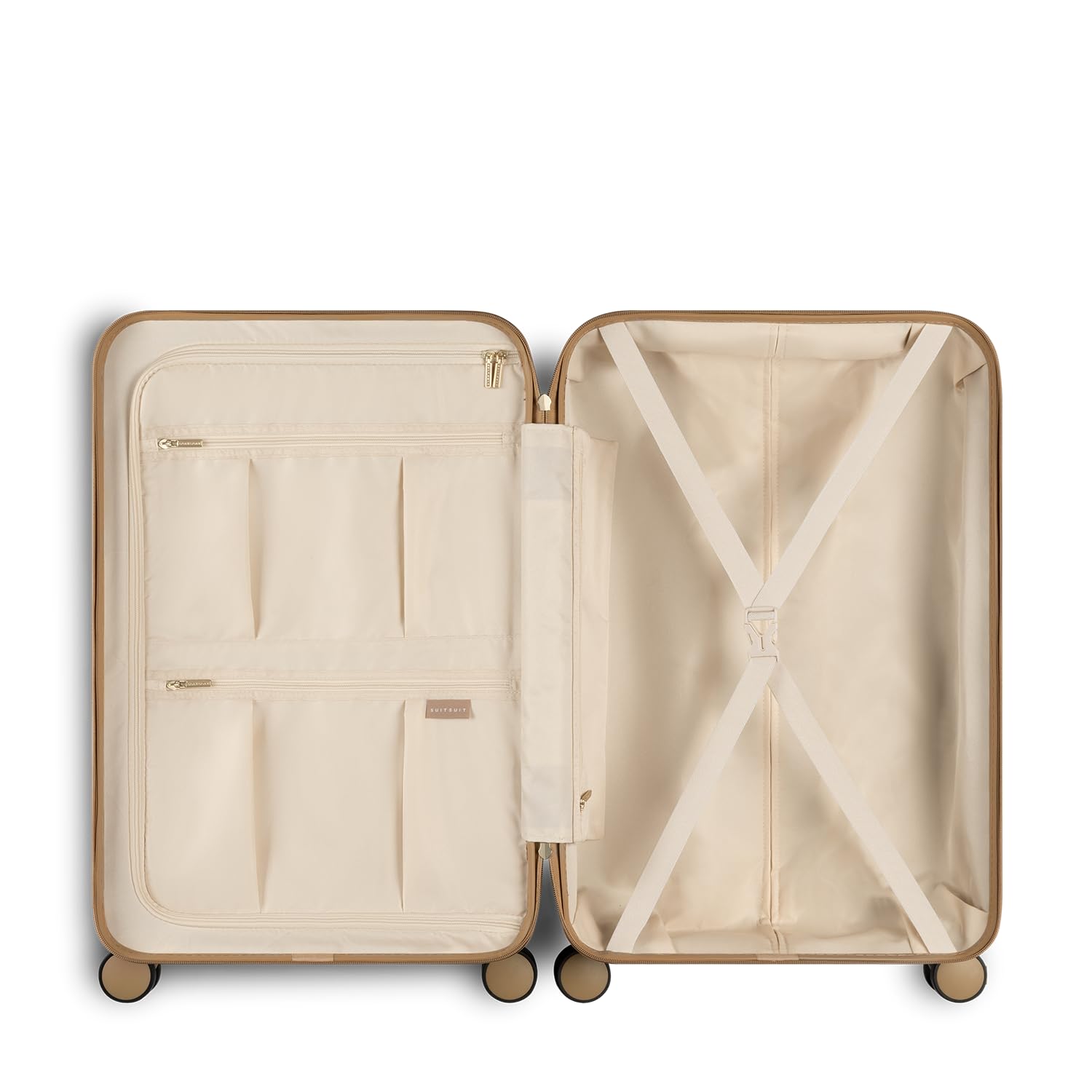 SUITSUIT Koffer Groß 66 cm - Leicht Hartschalen Reisekoffer mit Rollen - TSA-Schloss - 59 L - Fusion Rose Pearl