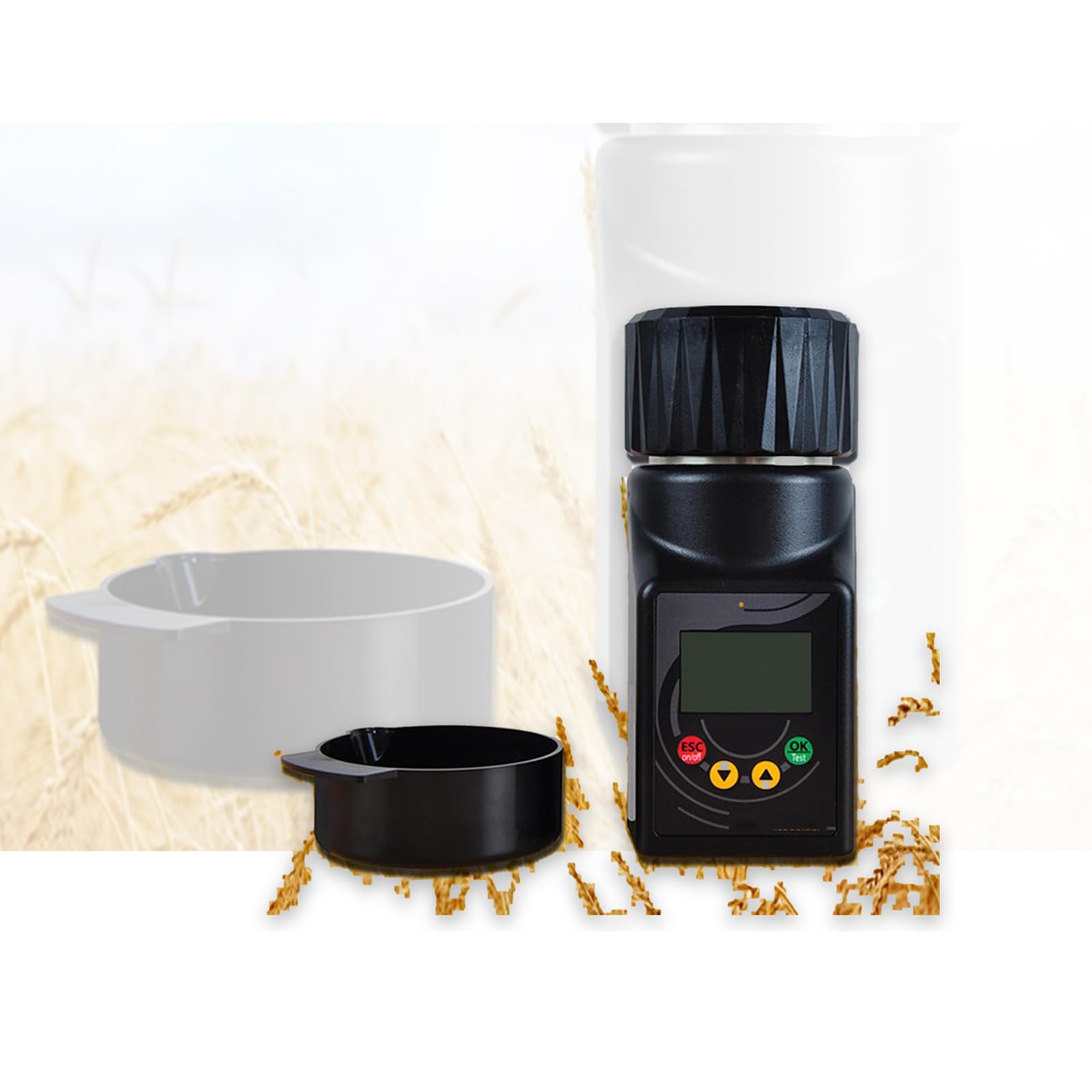 AMQYDT Raw Coffee Moisture Tester, Digital Grain Moisture Detector For 43 Grains And Seeds With Lcd Display, ±0.5% Accuracy, Data Storage, Auto Average, 8 Languages For Corn, Wheat, Rice And Coffee