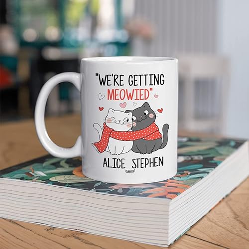 Vista 25 de CUBICER Taza de café de cerámica blanca personalizada, con nombre personalizado, divertidas tazas novedosas con refranes, onzas, regalos de Navidad