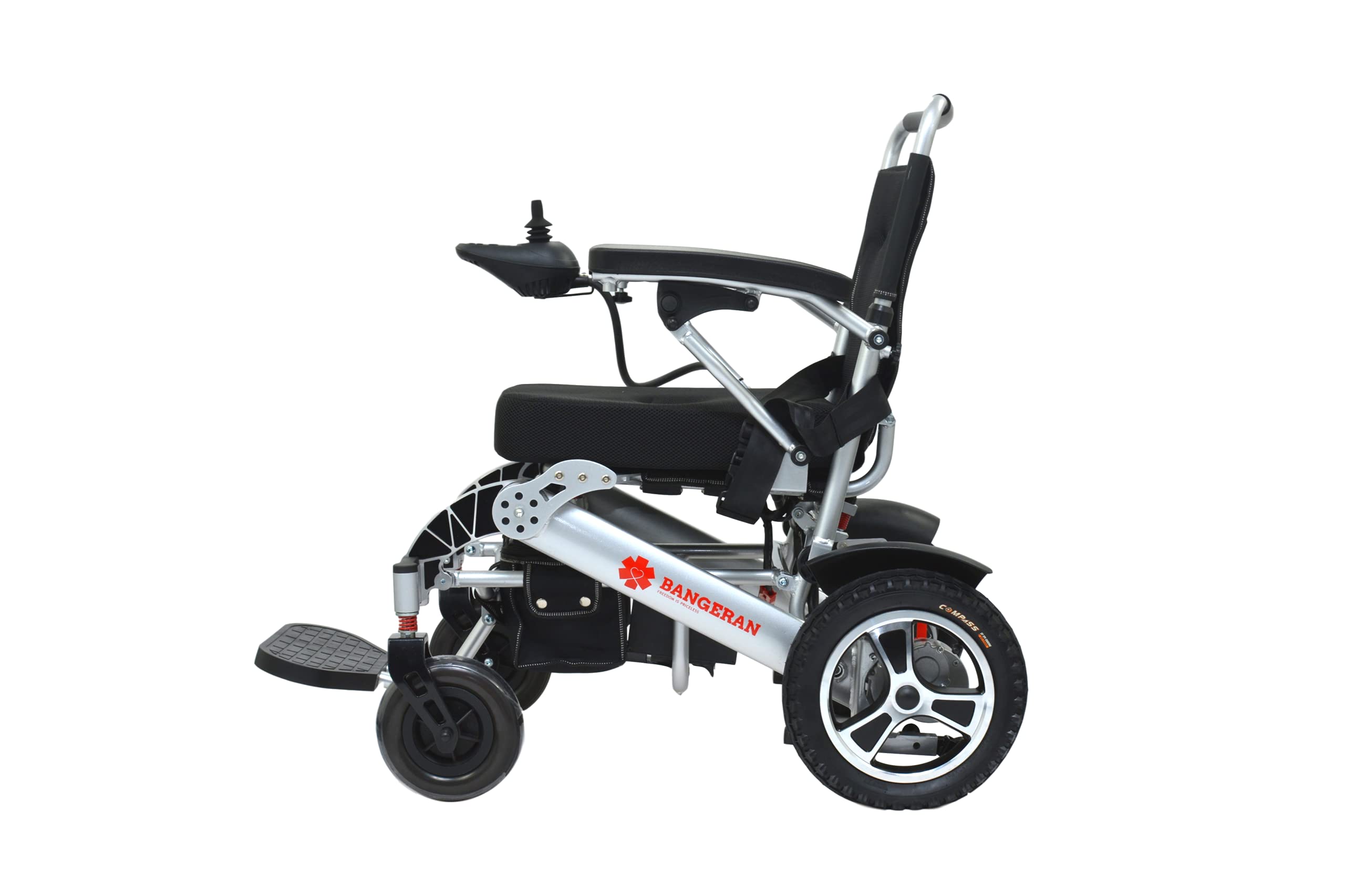 Bangeran Electric Wheelchair Folding Lightweight 50 lbs with Batteries