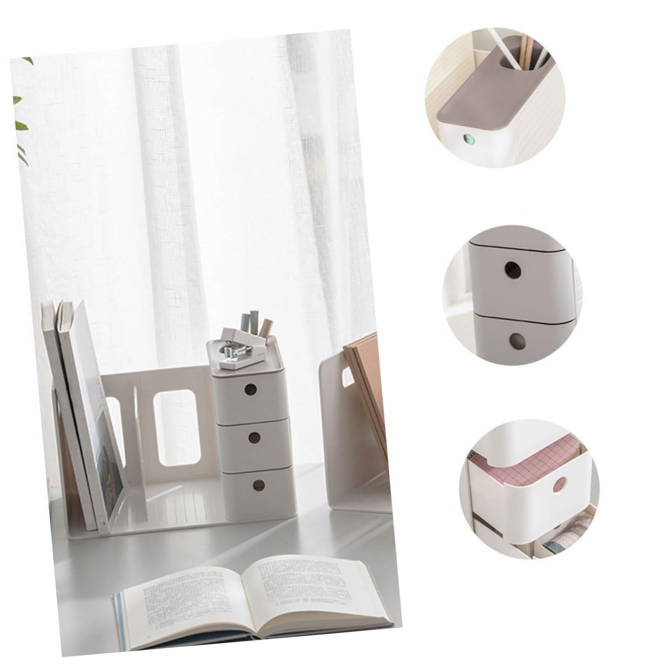 Scatola Portaoggetti da Scrivania in Plastica Scomparti, Moderna | Festa Scuola Decor, Accessori per Scrivania, Organizzatori per Scrivanie per Ufficio e Casa