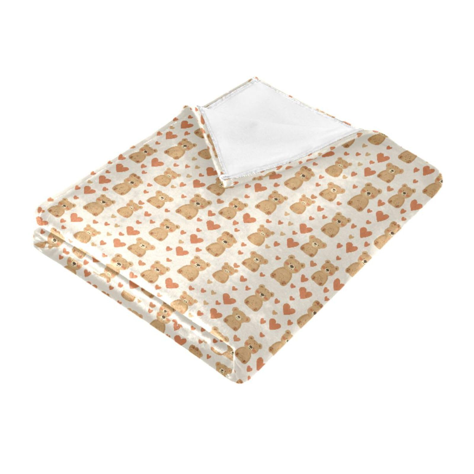 Couverture douce femme ours plaid grand format lit et canapé chaud