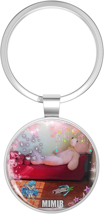 MIKU MIKU WAKE UP Key Chain Double Sided Stainless Steel Keychain