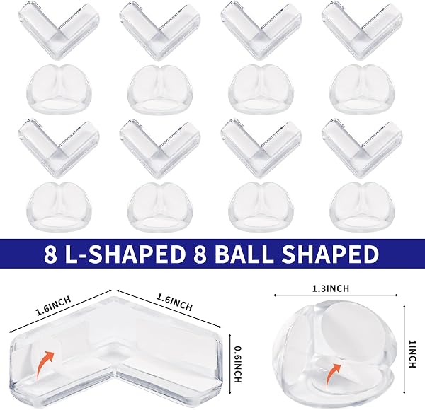 Protection Coin de Table Bébé, 16 PCS Transparent Protege Coin de Table Protection Bebe Protection Angle Meuble Bébé - 2