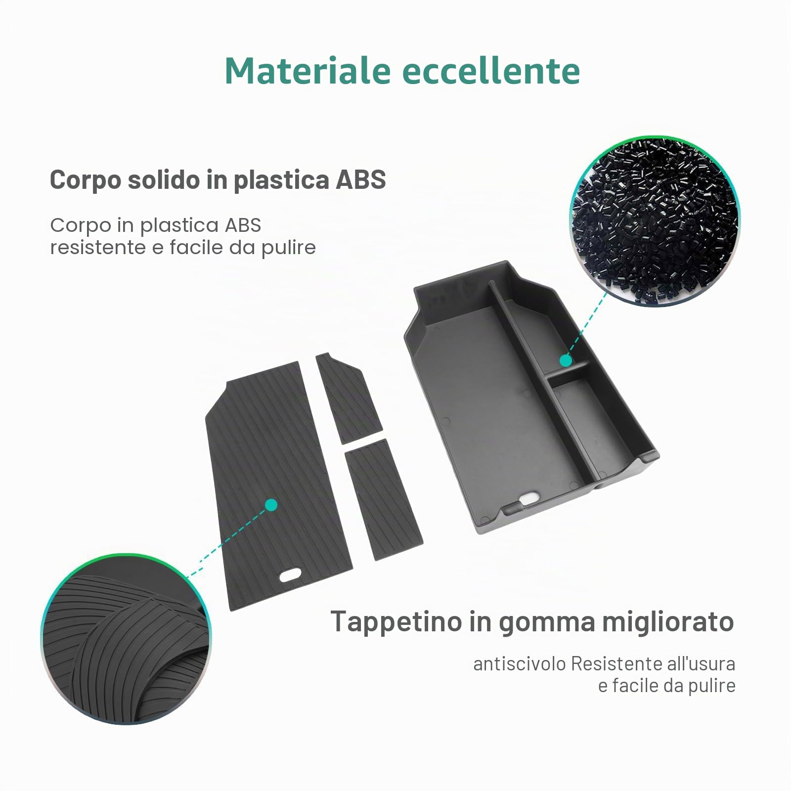 GAFAT Compatibile con BMW X3 G45 2025 2026 Contenitore per Console Centrale, X3 2025 Plug-in Hybrid XDrive Braccioli Organizer Portaoggetti, con Tappetini Antiscivolo, Lavabile, X3 G45 Accessori