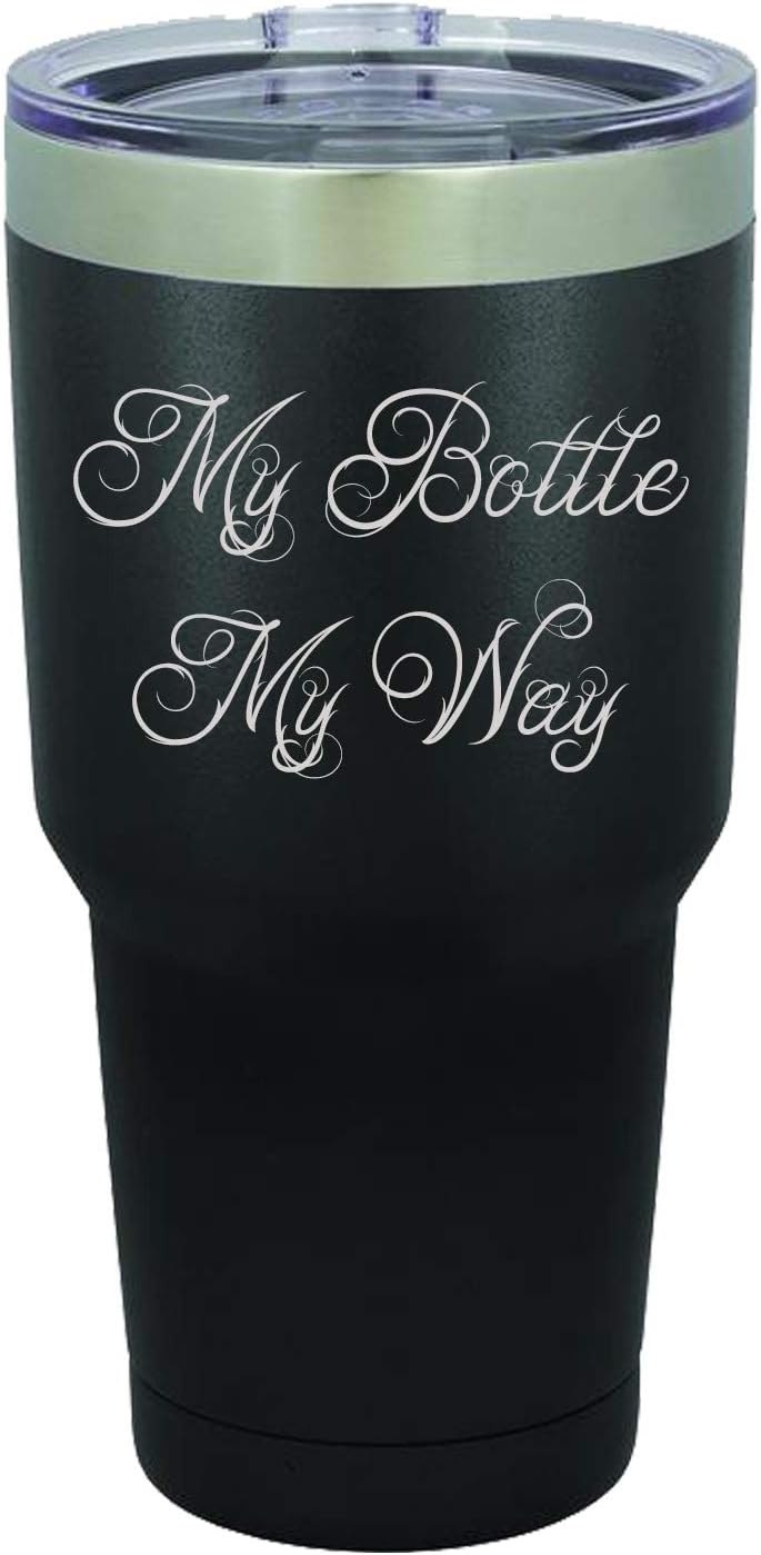 Personalized | Custom Water Bottle - Stainless Steel Tumbler | Keeps Drinks Hot or Cold | 30oz