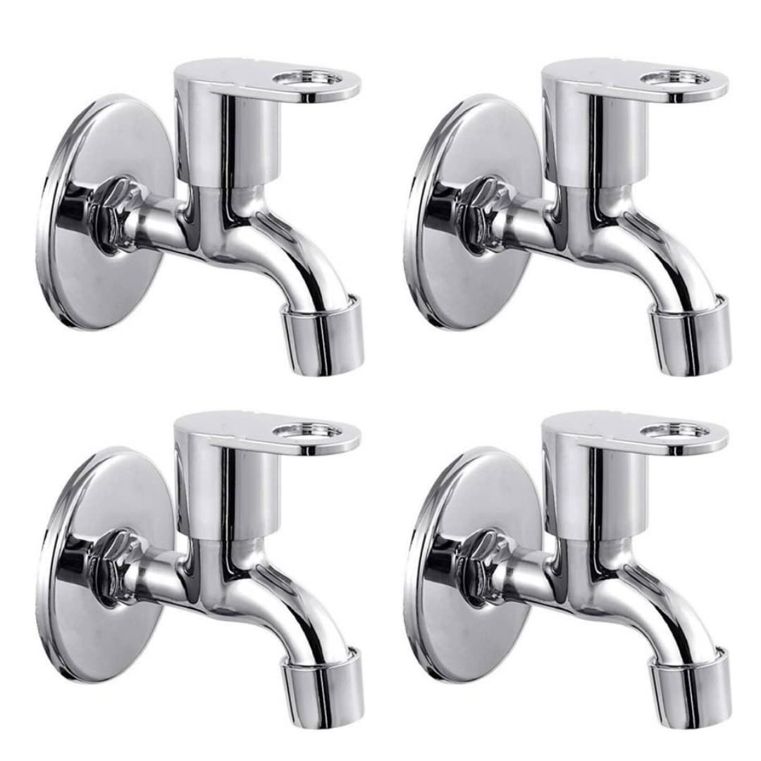 Cossimo Stainless Steel Max Bib Cock Short Body for Bathroom, Chrome, Silver (1/2" Inch, 13mm) - Set of 4 (B09MNQ3DZX) Amazon Price History, Amazon Price Tracker