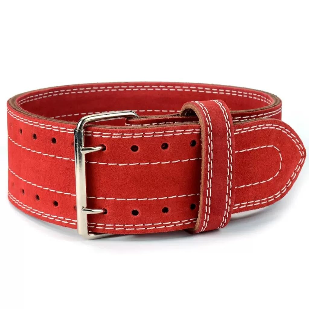 Cinturón para sentadillas de cuero genuino vacuno resistente para hombres S