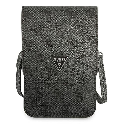 GUESS Guwbsatmgr Unisex Bag Grey Saffiano Triangle Bi-Fold Wallet, Black, x
