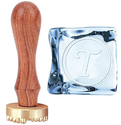 CRASPIRE Ice Stamp Letter T Cube Branding with Removable Brass Head & Wood Handle Vintage 1.1/'' for Cubes Cocktail Whiskey Mojito Drinks Bar Making DIY Crafting, DIY-CP0008-41T-US15