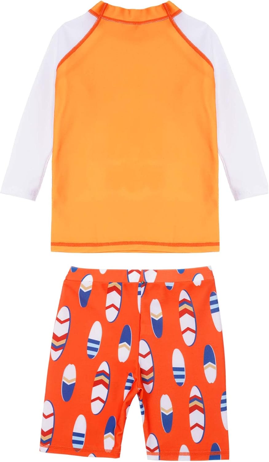 Kids Boys Two Piece Swimsuits Quick Dry Rash Guard Set Long Sleeve Shark Swimwear Bathing Suit