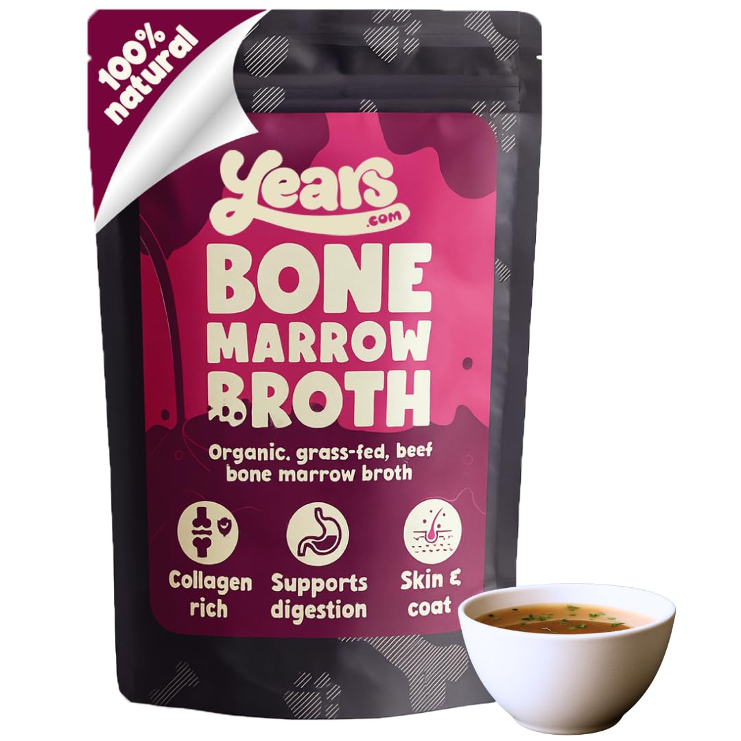 YEARS Beef Bone Broth for Dogs | 230ml | 100% Natural Joint Support Probiotic Food Topper for Fussy Dogs