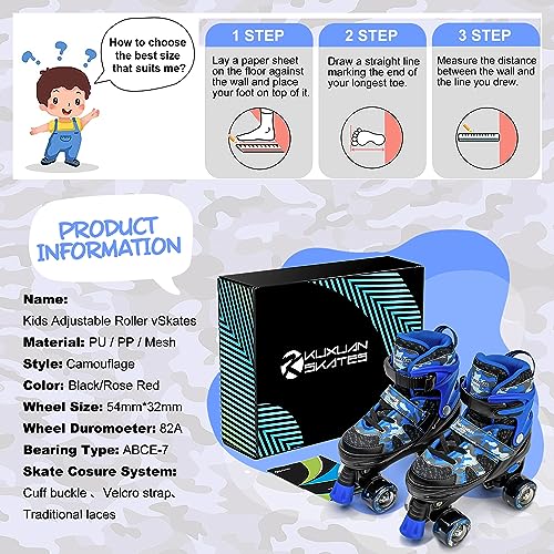 Adjustable Roller Skates for Boy & Youth, Kids Roller Skates with All Light up Wheels for Indoor Outdoor Sports - Thumbnail 6