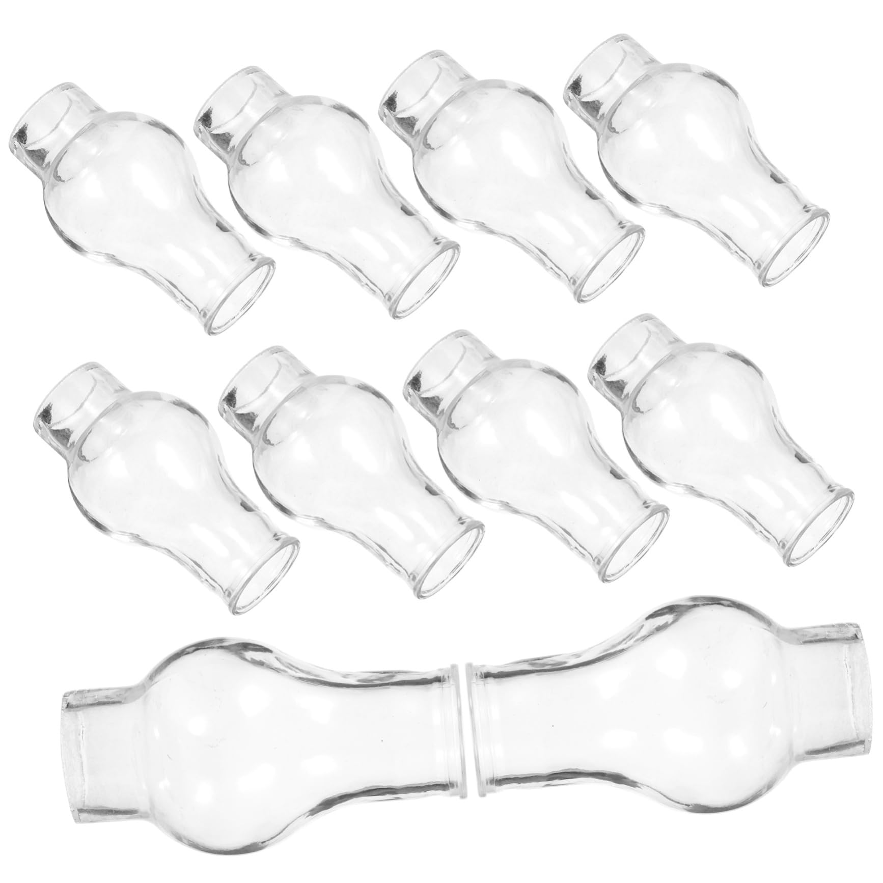 Milisten 10pcs Vintage Oil Lamp Glass Chimneys Replacement for Kerosene Lamp Classic Oil Cover Windproof Effect