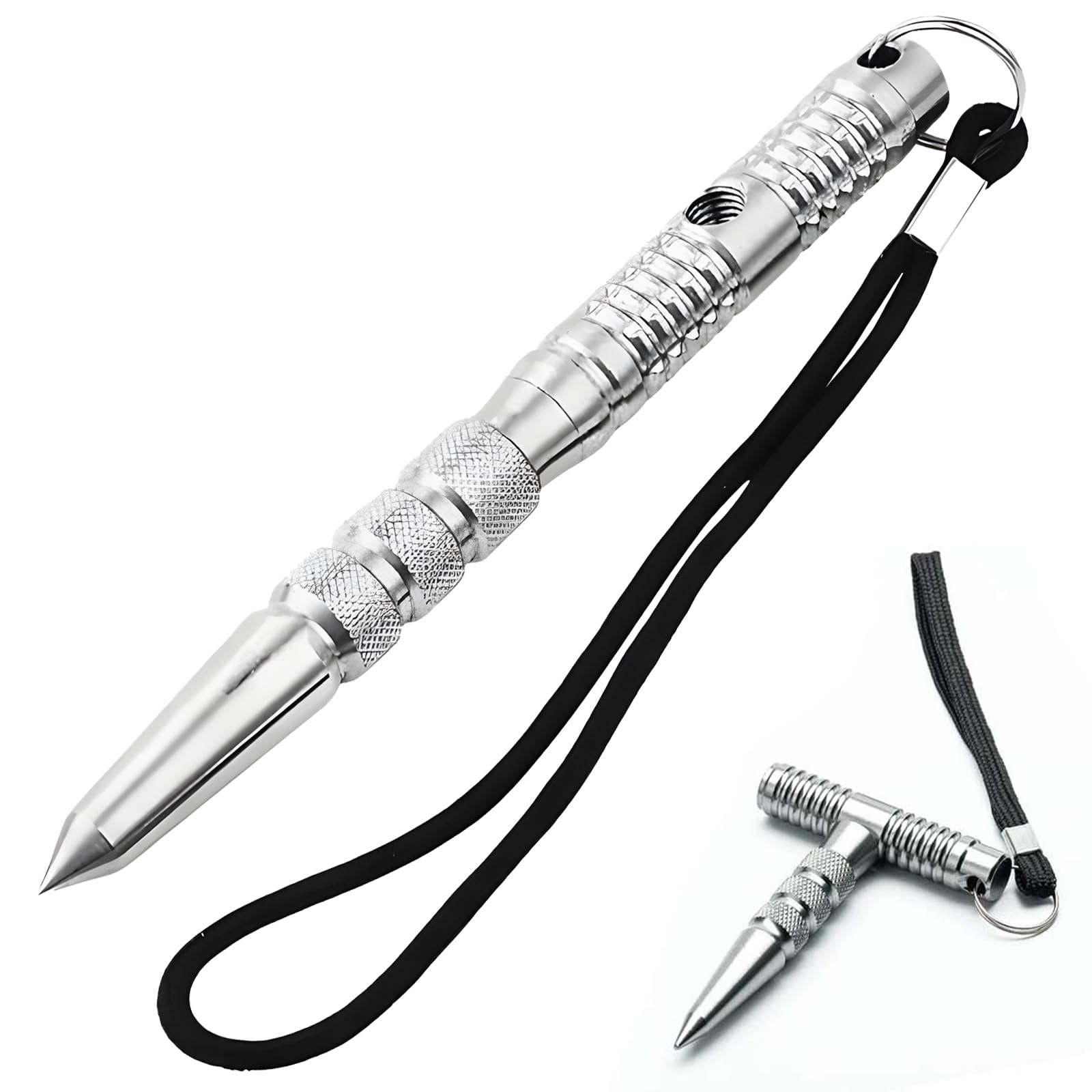 2 stuks kattenoor-sleutelhangers, multifunctionele sleutelhanger met ergonomische handgreep, kan als schroevendraaier en flesopener worden gebruikt, verdediging, tasdecoratie