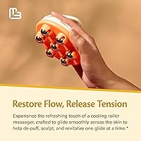 Vista 7 de Lymphatic Drainage Massager with Cooling Steel Rollers for Body Sculpting, Cellulite & Sore Muscles, Grip-Friendly with Ergonomic Design for Arms