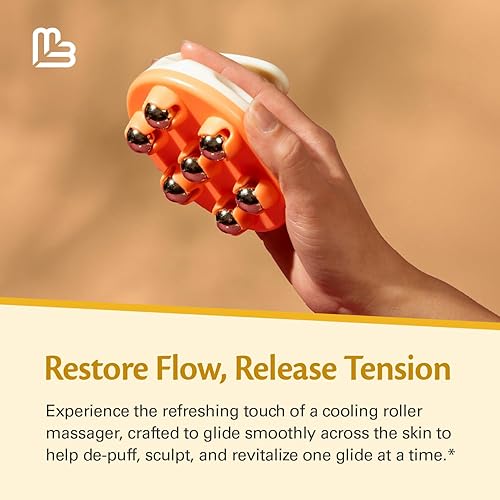 Miniatura 7 de M3 Naturals Masajeador de drenaje linfático con rodillos de acero de refrigeración para esculpir el cuerpo, celulitis y dolores musculares, apto