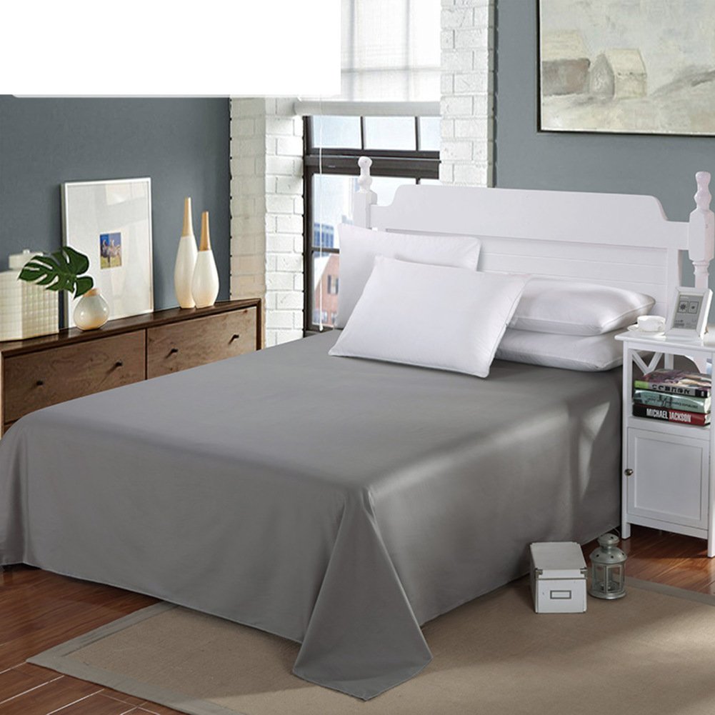 Drap plat coton pur 245x270cm pour lit simple fini les draps trop courts qui se bordent mal