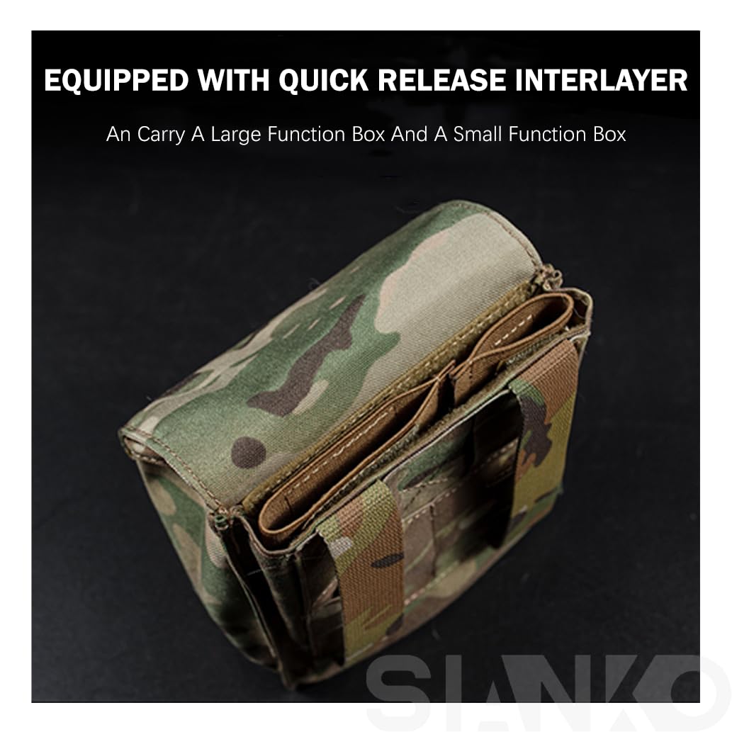 Molle Pochette Tactique EDC Admin Petit Sac De Rangement Tactique Pour Sac à Dos Molle, Gilet, Ceinture De Service (noir