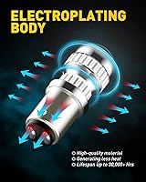 Vista 5 de AUXITO Bombilla LED 1157 2357 Mejorada Roja para Luces Traseras, Luces de Freno, 400% Súper Brillante, 2057 2357 7528 BAY15D, Kit de Luces LED