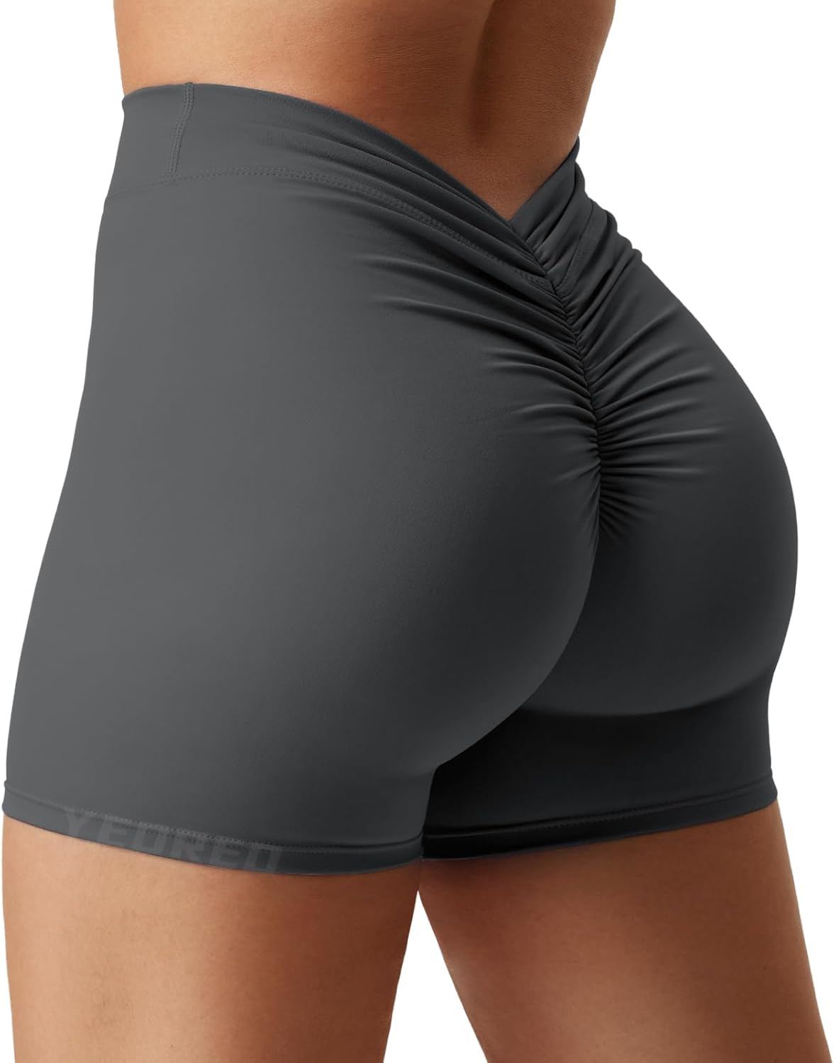 YEOREO Daze Workout Shorts Womens Scrunch Butt Gym Shorts for Women V Back Booty Butt Lifting Biker Compression Shorts